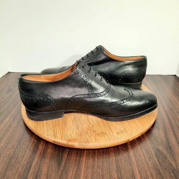 Wolf & Shepherd Senna Mens 9.5 Shoes Black Italian Leather Oxford Dress Sneakers main image 9